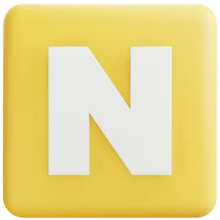 Letter N  3D Icon