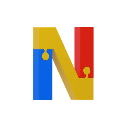 Letter N  3D Icon
