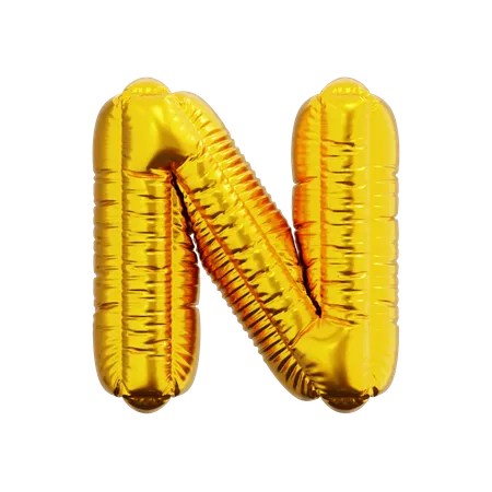 Letter N Balloon  3D Icon