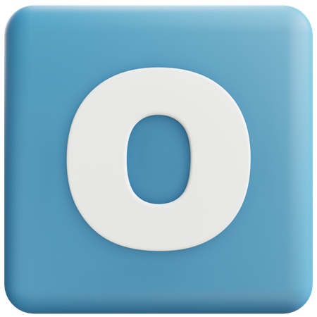 Letter O  3D Icon