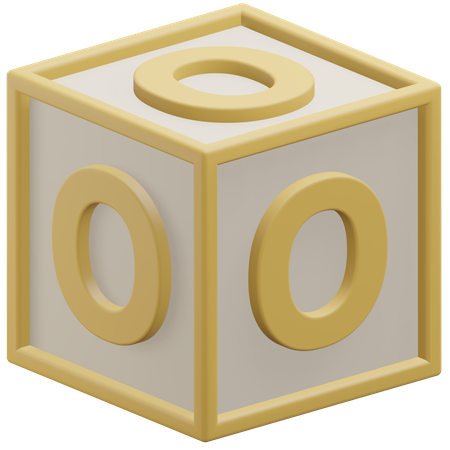 Letter O Cube  3D Icon