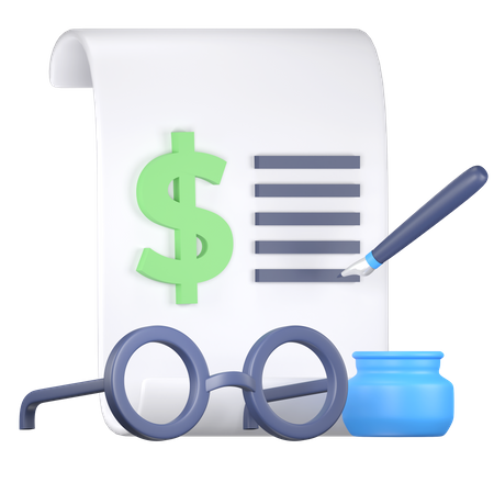 Letter Of Money Record 3D Icon