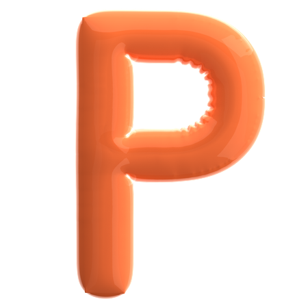 文字 p  3D Icon