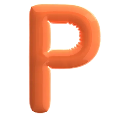 文字 p  3D Icon