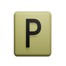 letter p emoji 3d