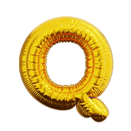 Letter Q Balloon  3D Icon