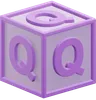 Letter Q Cube