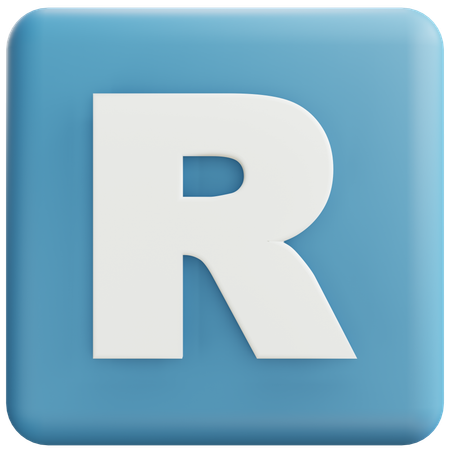 Letter R  3D Icon