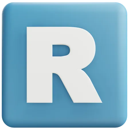 Letter R  3D Icon