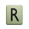 3d letter r emoji