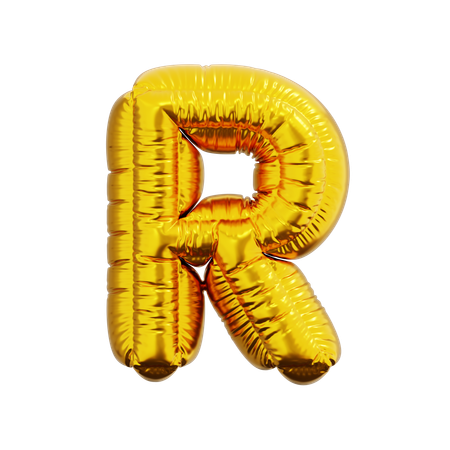 Letter R Balloon  3D Icon