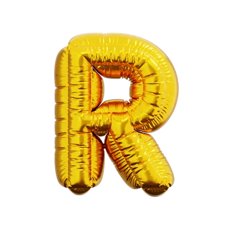 Letter R Balloon  3D Icon