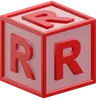 Letter R Cube