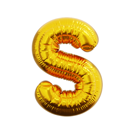 Letter S Balloon  3D Icon