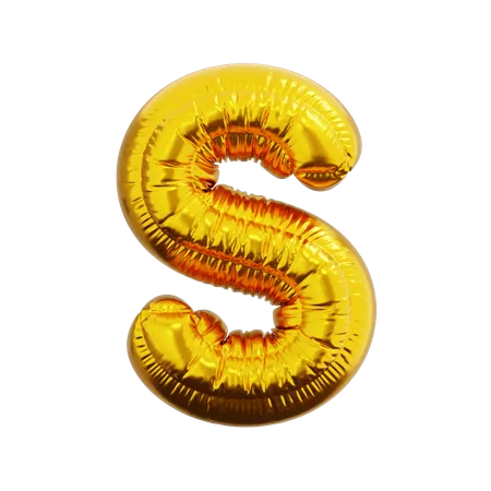 Letter S Balloon  3D Icon