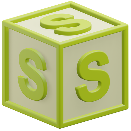 Letter S Cube  3D Icon