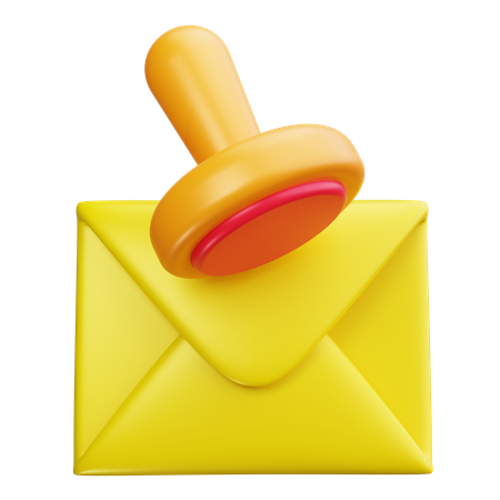 Letter Stamp  3D Icon