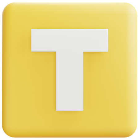 Letter T  3D Icon