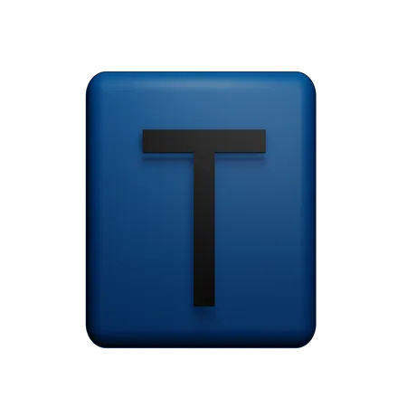 T Alphabet  3D Icon