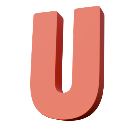 Letter U  3D Icon