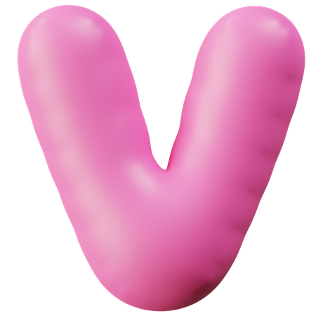 Letter V  3D Icon