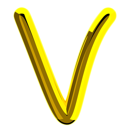 Letter V  3D Icon