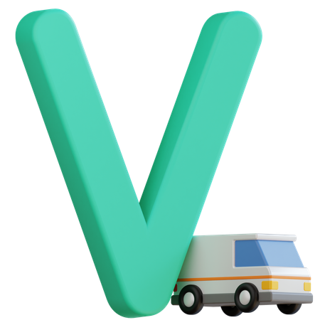 Letter V  3D Icon