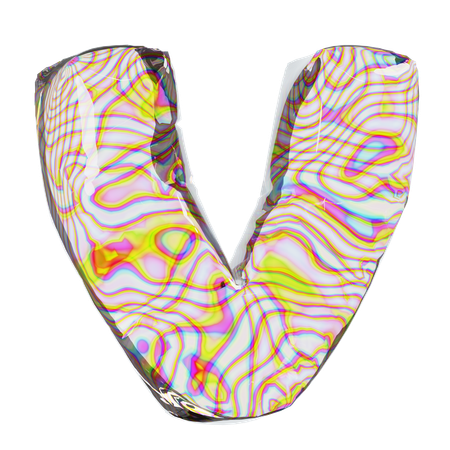 Letter V  3D Icon