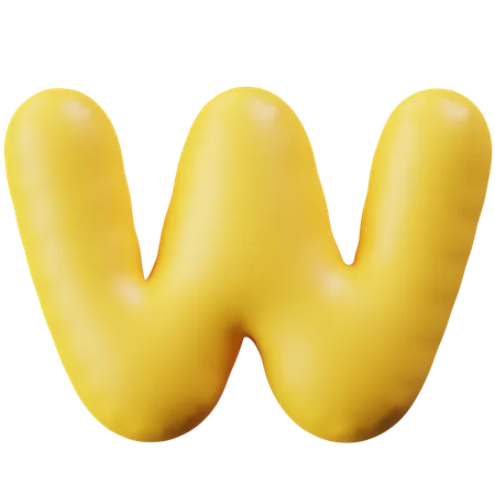 Letter W  3D Icon