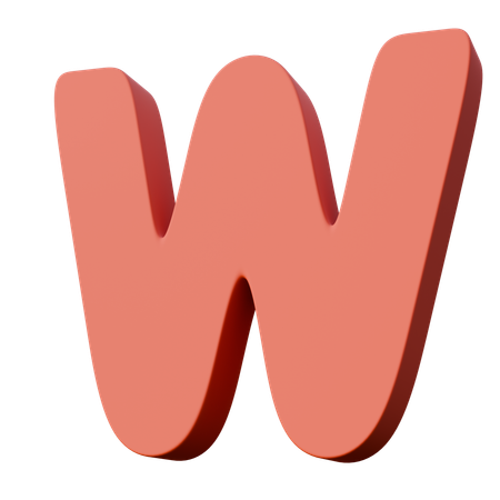 Letter W  3D Icon