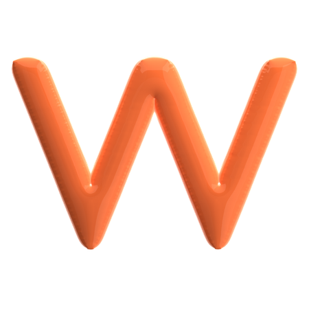 Letter W  3D Icon