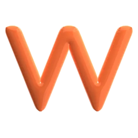 Letter W  3D Icon