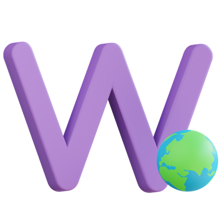 Letter W  3D Icon