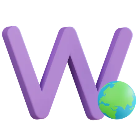 Letter W  3D Icon