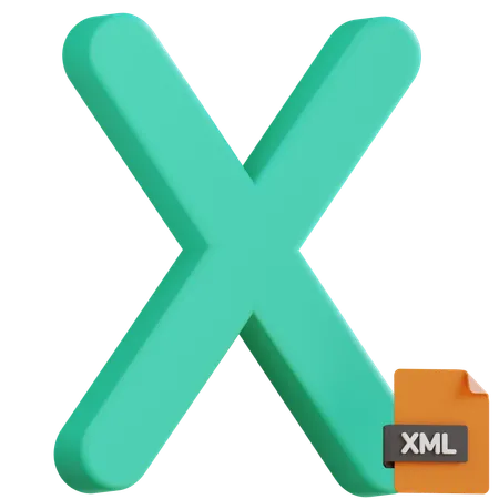 3 D Letter X With Isolated Background 3D Icon