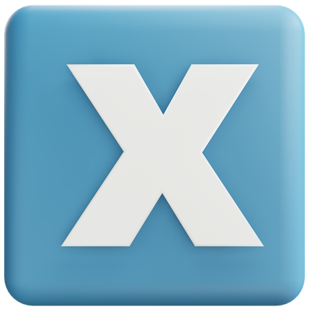 Letter X  3D Icon