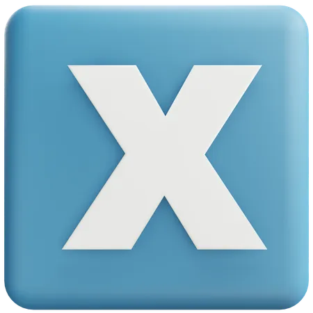 Letter X  3D Icon