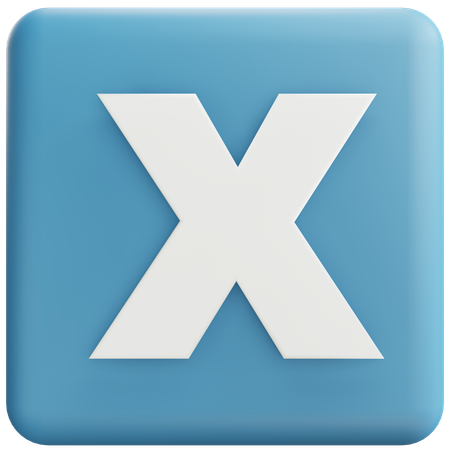 Letter X  3D Icon