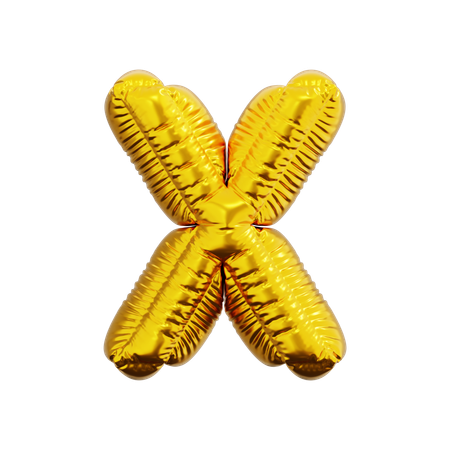 Letter X Balloon  3D Icon