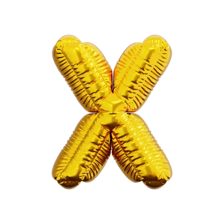 Letter X Balloon  3D Icon