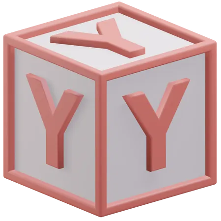 Letter Y Cube  3D Icon