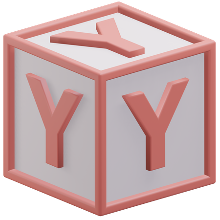 Letter Y Cube  3D Icon