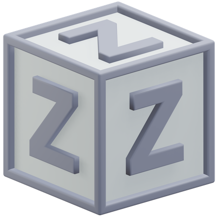 Letter Z Cube  3D Icon