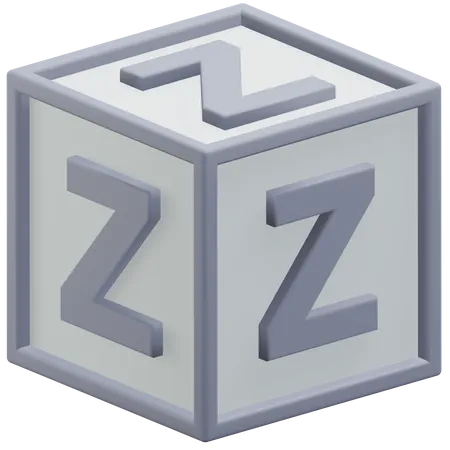 Letter Z Cube  3D Icon