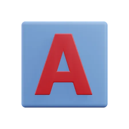 Letters A 3D Icon