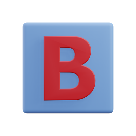 Letters B  3D Icon