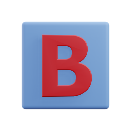 Letters B  3D Icon