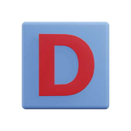 Letters D  3D Icon