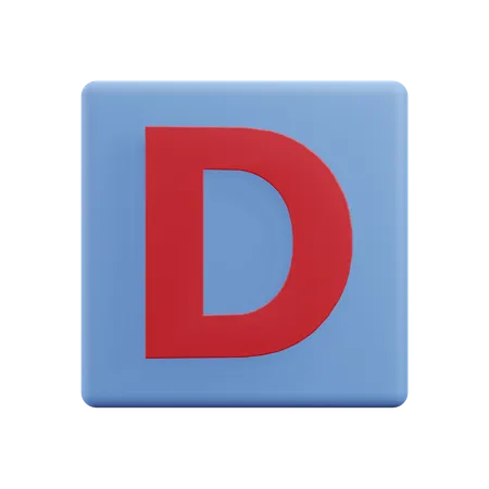 Letters D  3D Icon