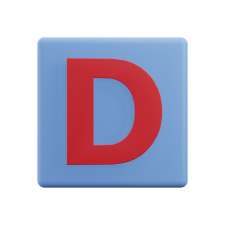 Letters D  3D Icon